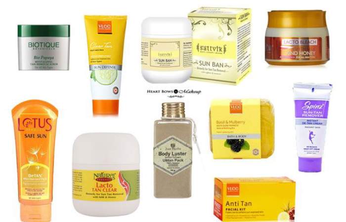 how suntan removal products