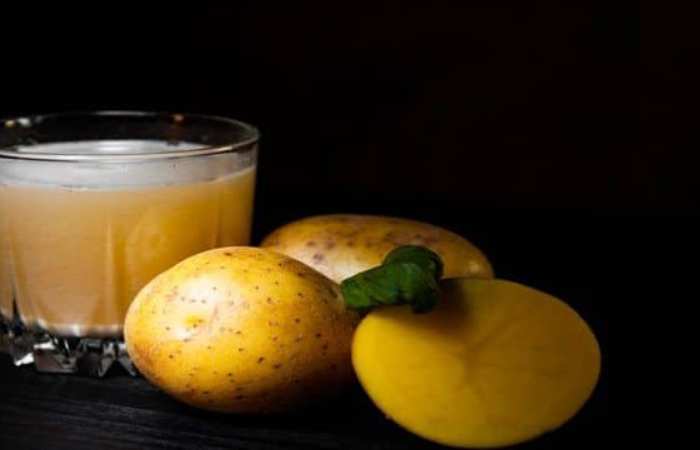 Potato juice with lemon