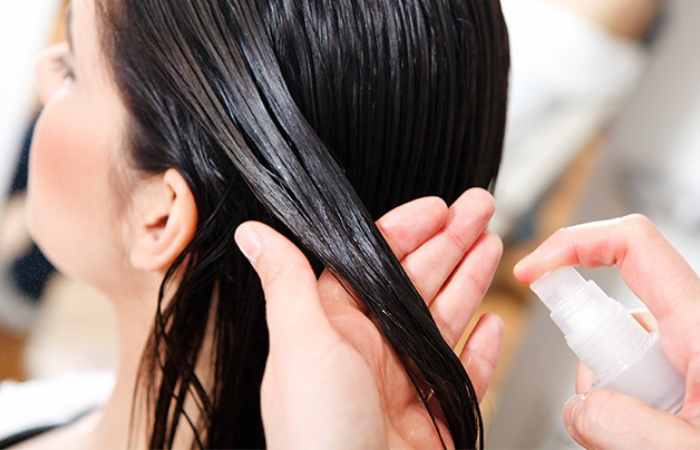 rice water on hair as a spray